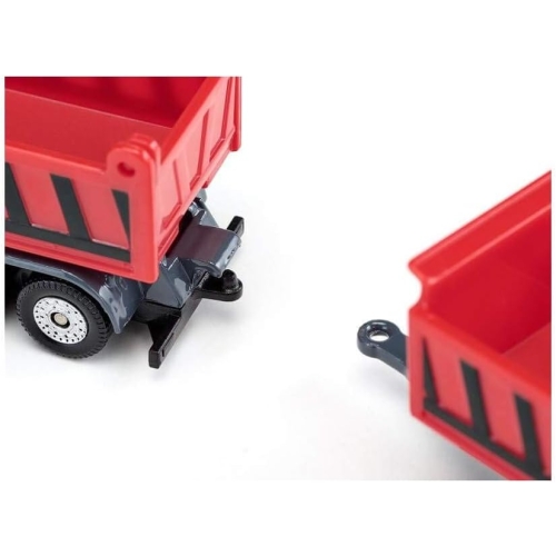 Ciężarówka z kolebą wywrotną i przyczepą wywrotką model metalowy SIKU S1685